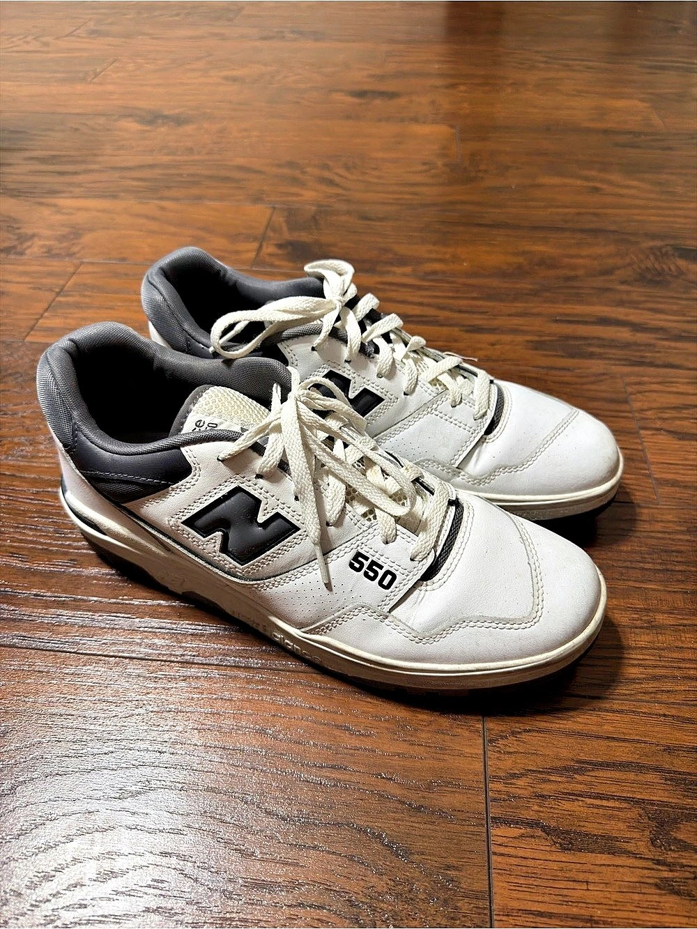 New Balance 550 White Castlerock White & Gray Sneakers